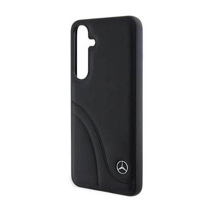 Mercedes Hülle MEHCS24S23RBCSK Leather Curved Stitches Schwarz – Galaxy S24