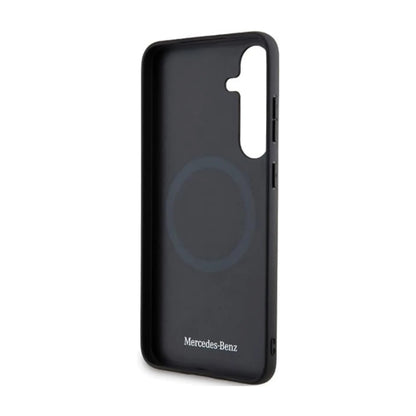 Mercedes Hülle Leather Textured & Plain MagSafe Schwarz – Galaxy S24