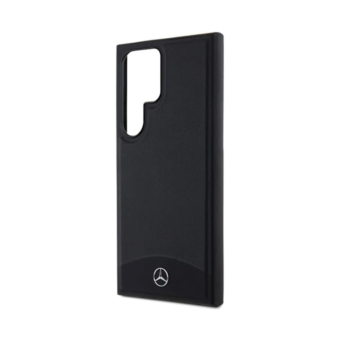 Mercedes Echtleder MagSafe Case, Schwarz Logo - Samsung Galaxy S24 Ultra