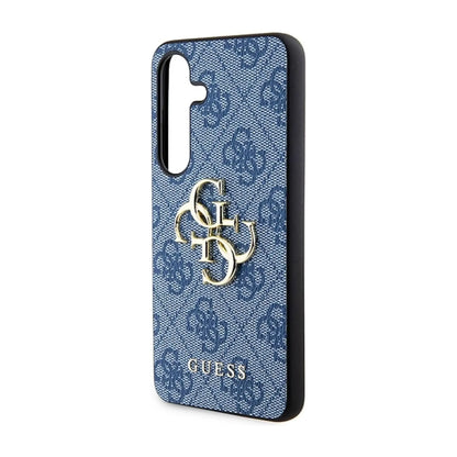 Guess 4G Metal Logo Case, Blau - Galaxy S24+