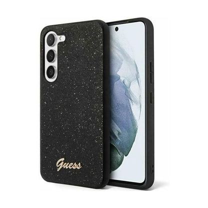 Guess Glitter Script Hülle – Galaxy S24 Plus Schwarz