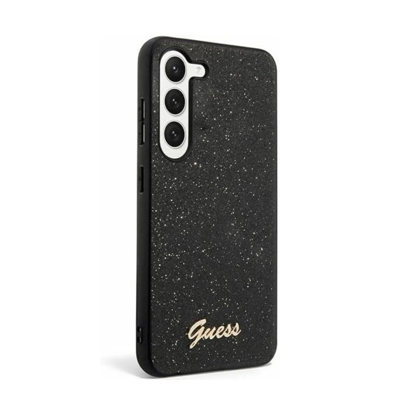 Guess Glitter Script Hülle – Galaxy S24 Plus Schwarz