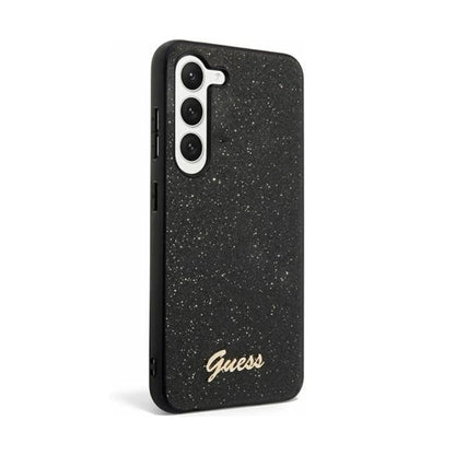 Guess Glitter Script Hülle – Galaxy S24 Plus Schwarz