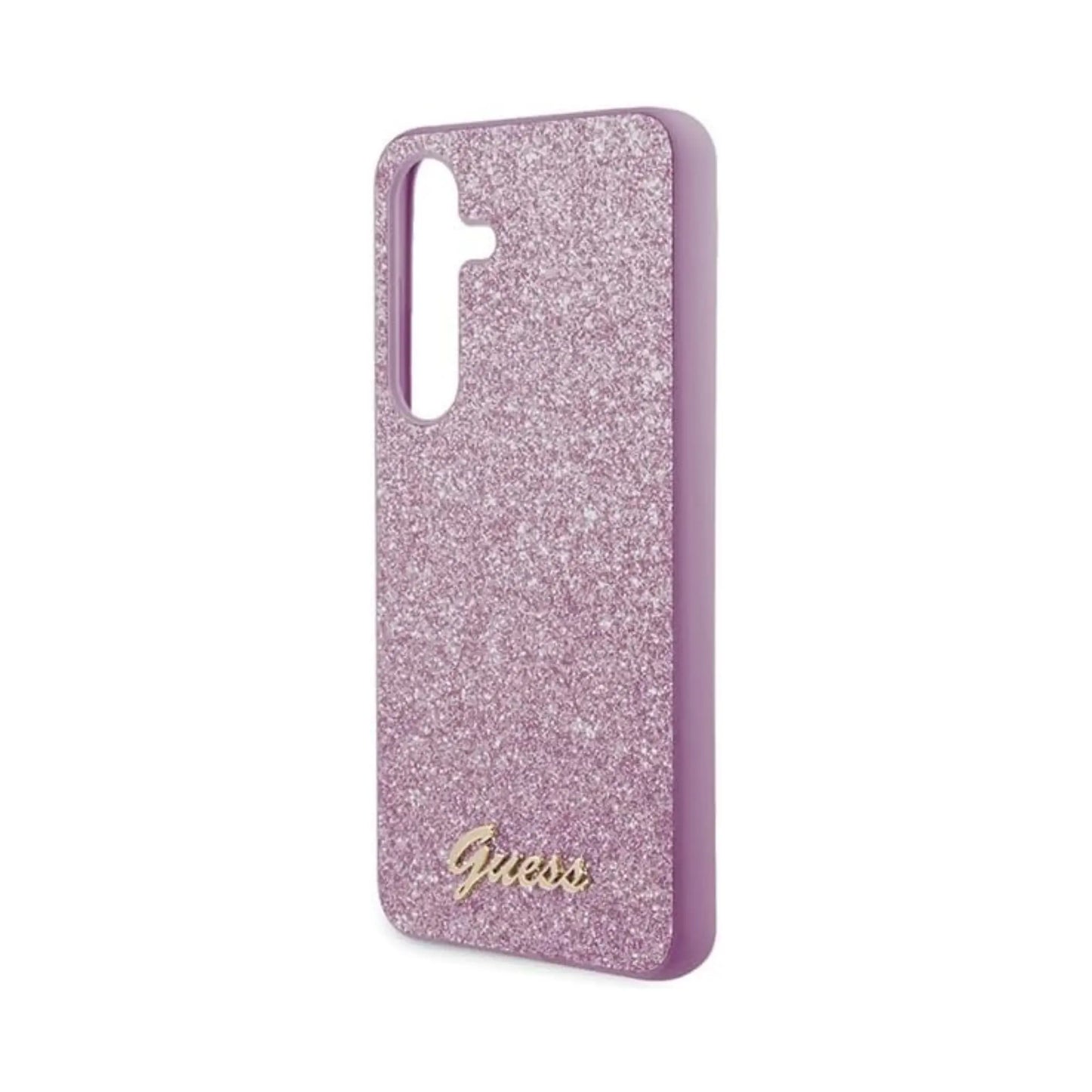 Guess Glitter Script Hülle – Galaxy S24 Plus Lila