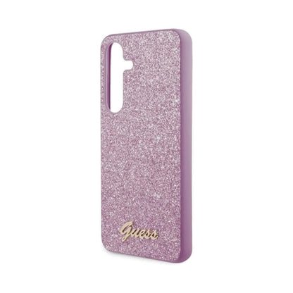 Guess Glitter Script Hülle – Galaxy S24 Plus Lila