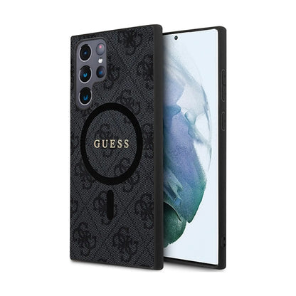 Guess Hülle 4G Ring Classic Logo Schwarz - Galaxy S24 Ultra