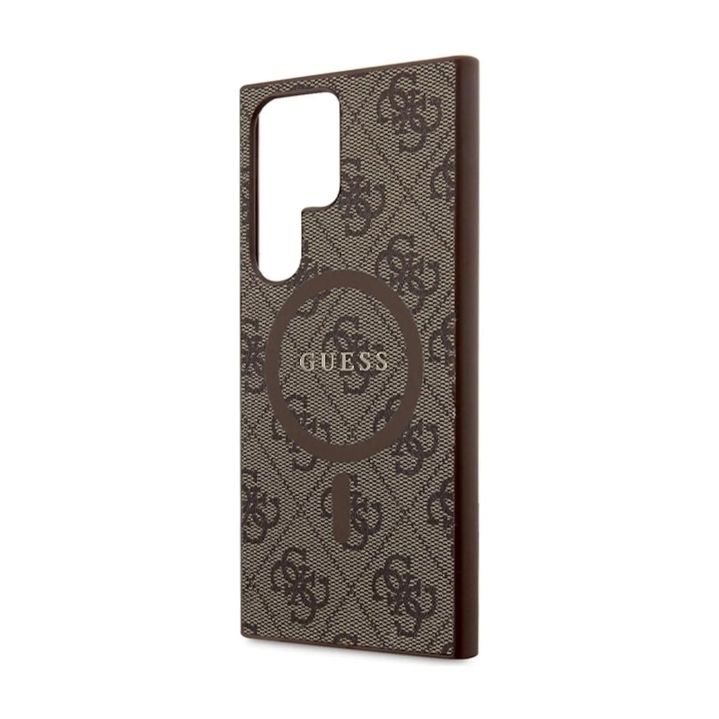 Guess 4G Leder Case, Braun - Galaxy S24 Ultra