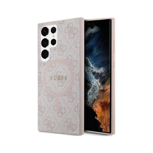 Guess Hülle Logo MagSafe Pink – Galaxy S24 Ultra