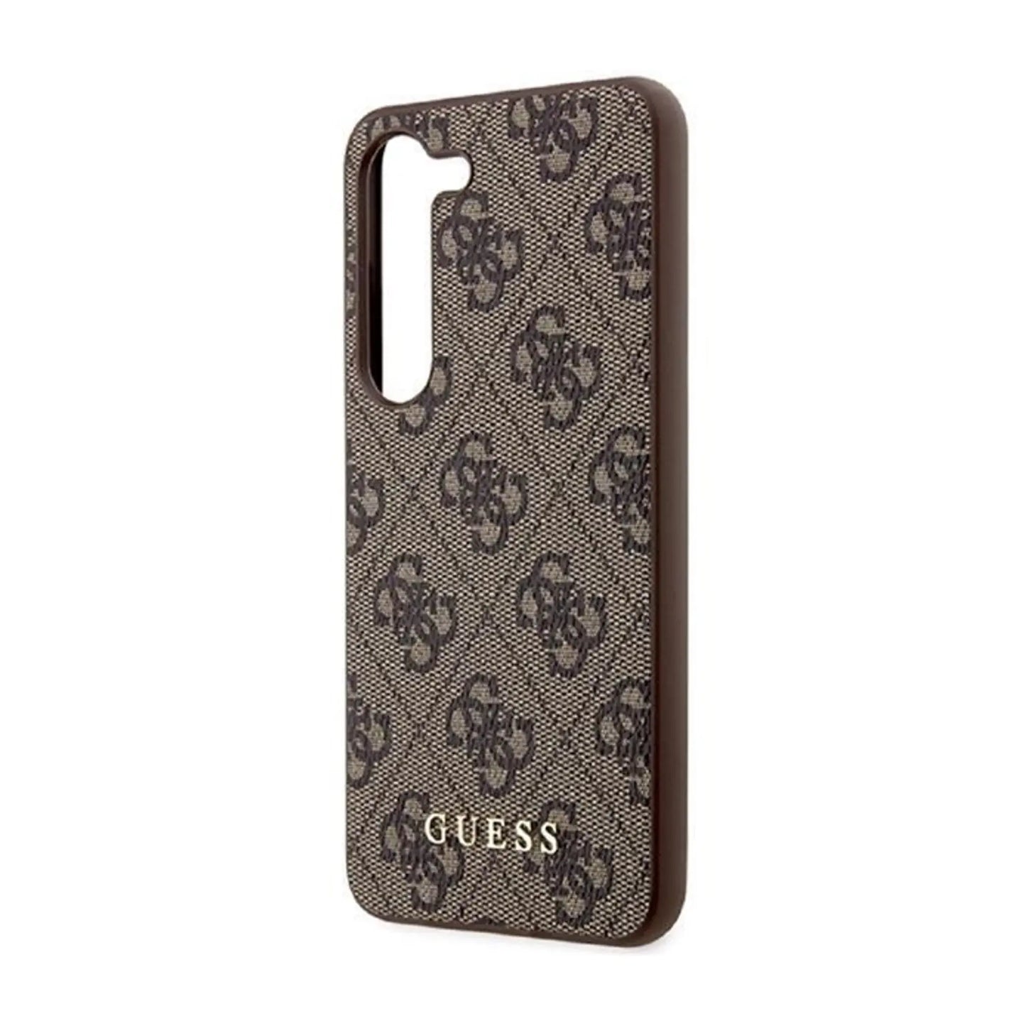Guess Hülle 4G Metall Gold Logo Braun - Galaxy S24+