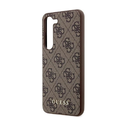 Guess Hülle 4G Metall Gold Logo Braun - Galaxy S24+