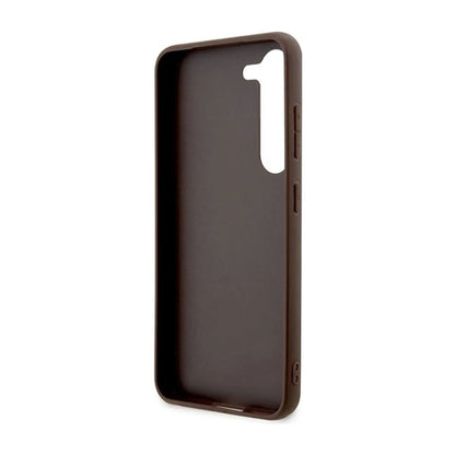 Guess Hülle 4G Metall Gold Logo Braun - Galaxy S24+