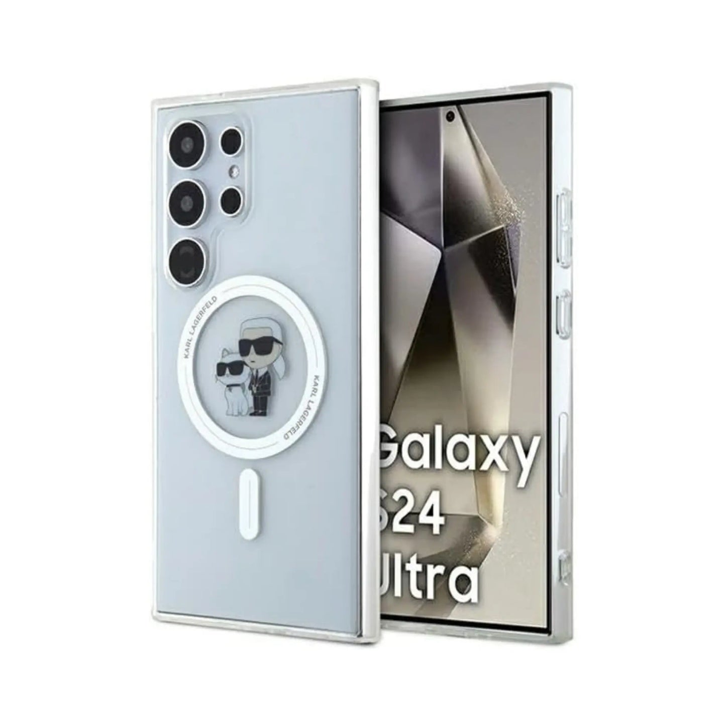 Karl Lagerfeld IML Karl & Choupette Case KLHMS24LHGKCNOT, Transparent - Samsung Galaxy S24 Ultra S928