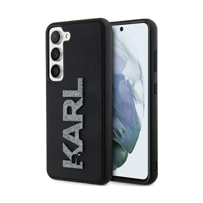Karl Lagerfeld 3D Rubber Glitter Logo Case, Schwarz – Galaxy S23