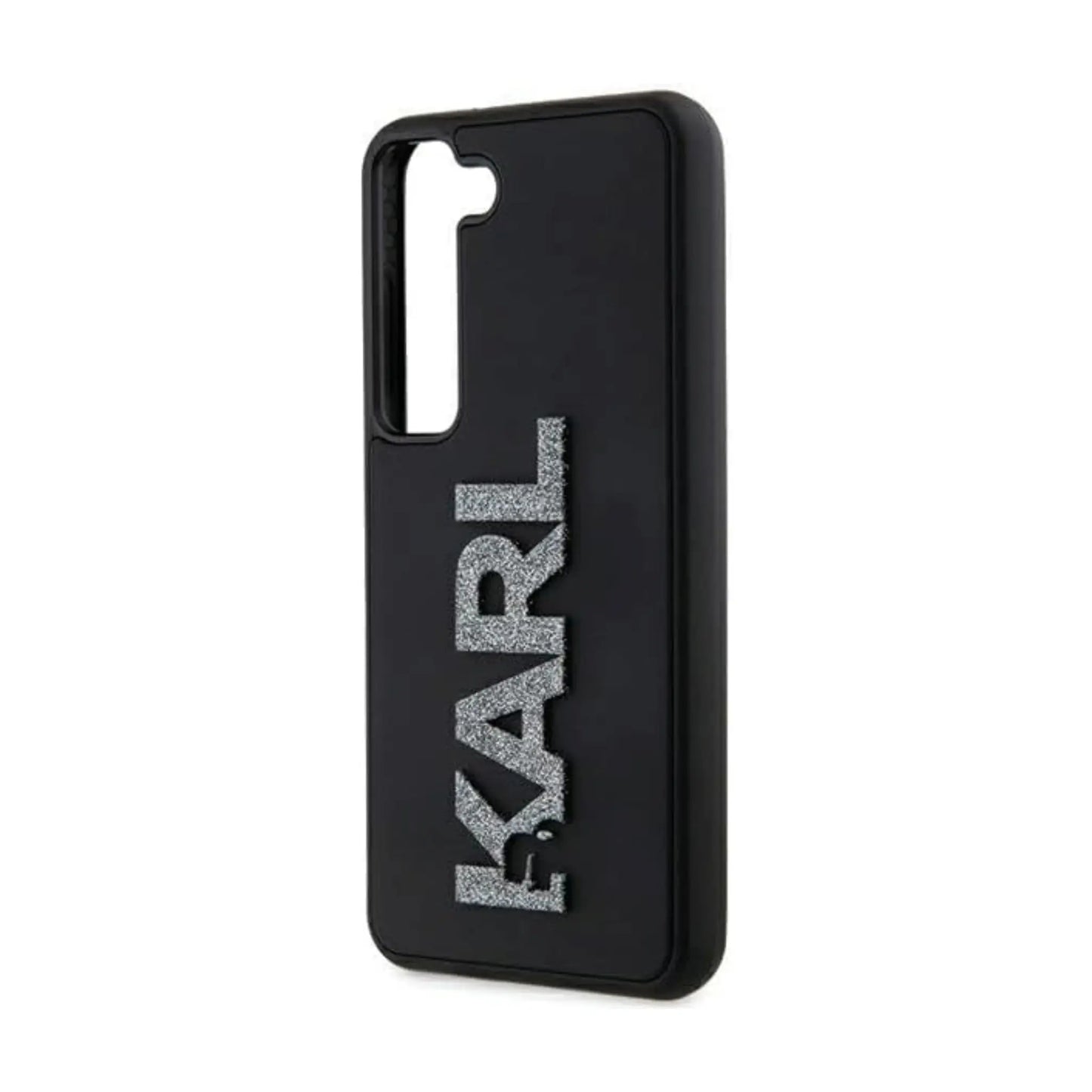 Karl Lagerfeld 3D Rubber Glitter Logo Case, Schwarz – Galaxy S23