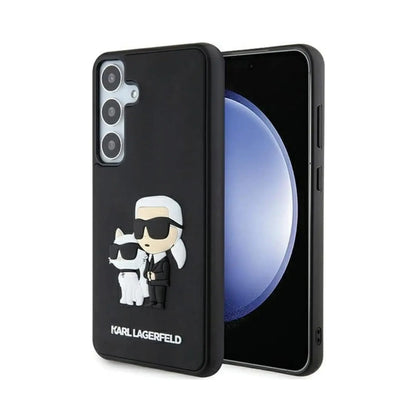 Karl Lagerfeld Saffiano Karl & Choupette Case, Schwarz - Samsung Galaxy S24