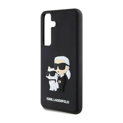 Karl Lagerfeld Saffiano Karl & Choupette Case, Schwarz - Samsung Galaxy S24