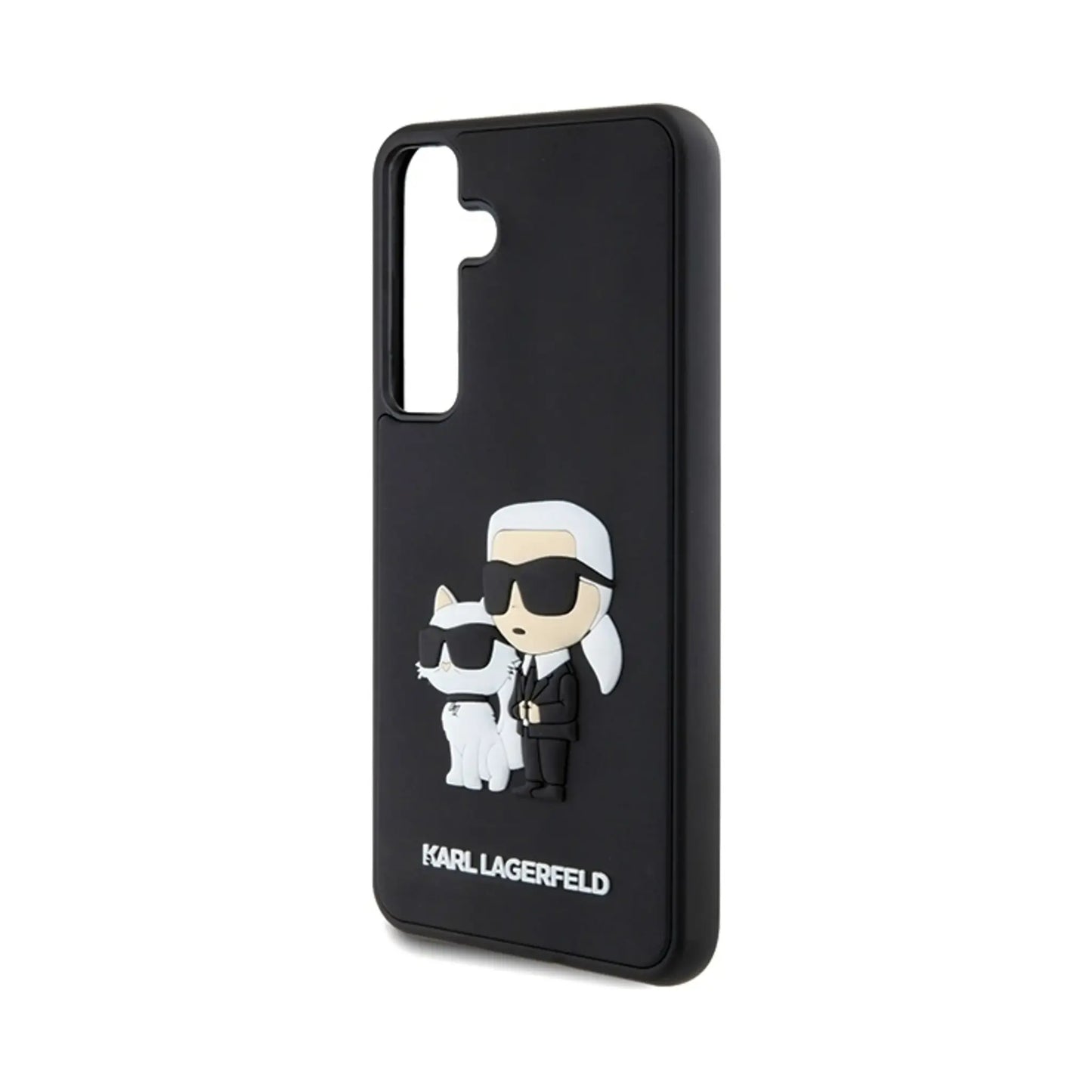 Karl Lagerfeld 3D Rubber Karl & Choupette Backcover Case, Schwarz - Samsung Galaxy S24+