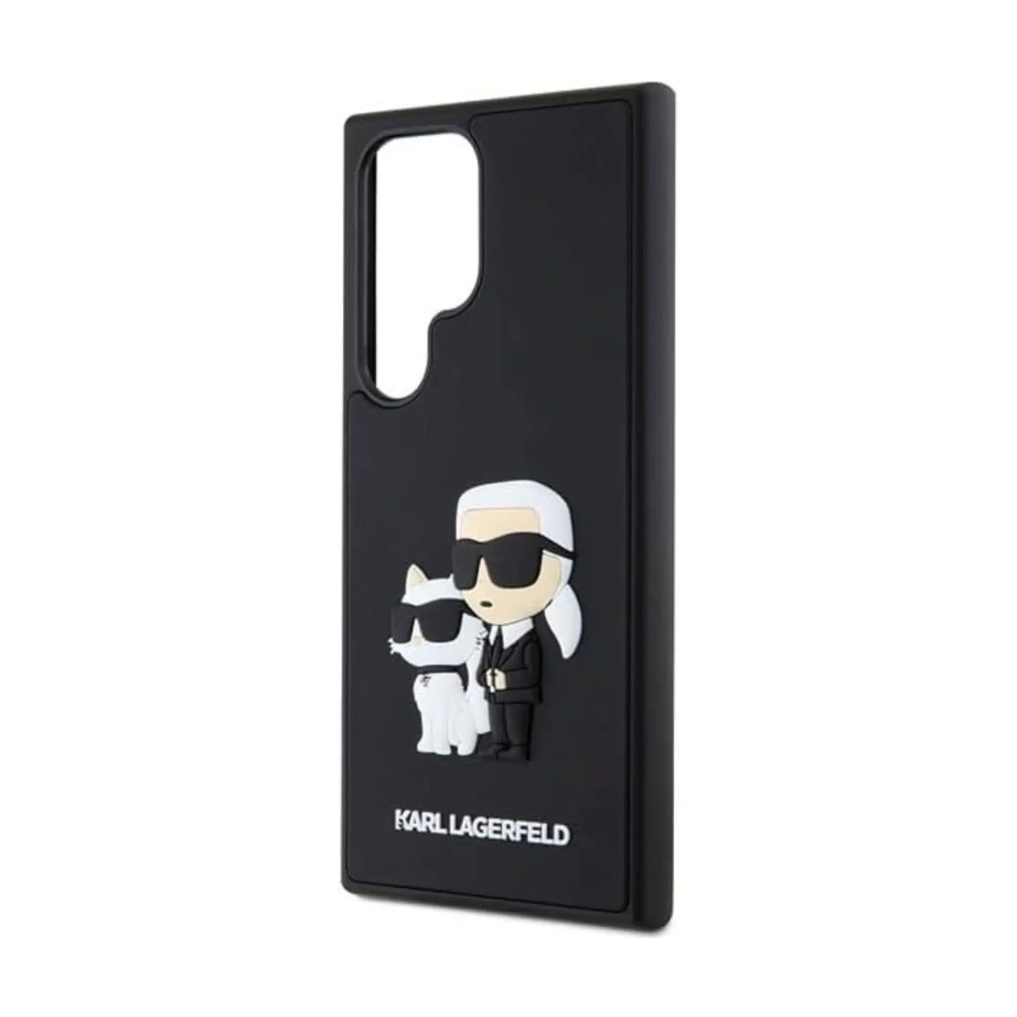 Karl Lagerfeld Hülle Polyurethan Saffiano Karl & Choupette Schwarz – Galaxy S24 Ultra