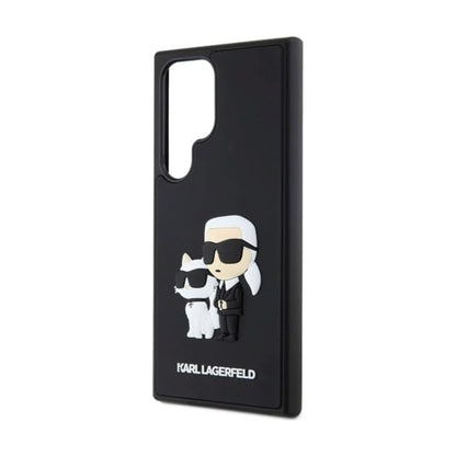 Karl Lagerfeld Hülle Polyurethan Saffiano Karl & Choupette Schwarz – Galaxy S24 Ultra
