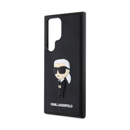 Karl Lagerfeld 3D Rubber Ikonik Backcover Case, Schwarz - Samsung Galaxy S24 Ultra