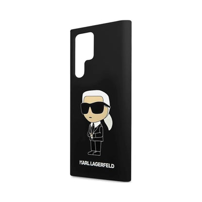 Karl Lagerfeld Liquid Silicone Ikonik NFT Case, Schwarz – Galaxy S24 Ultra