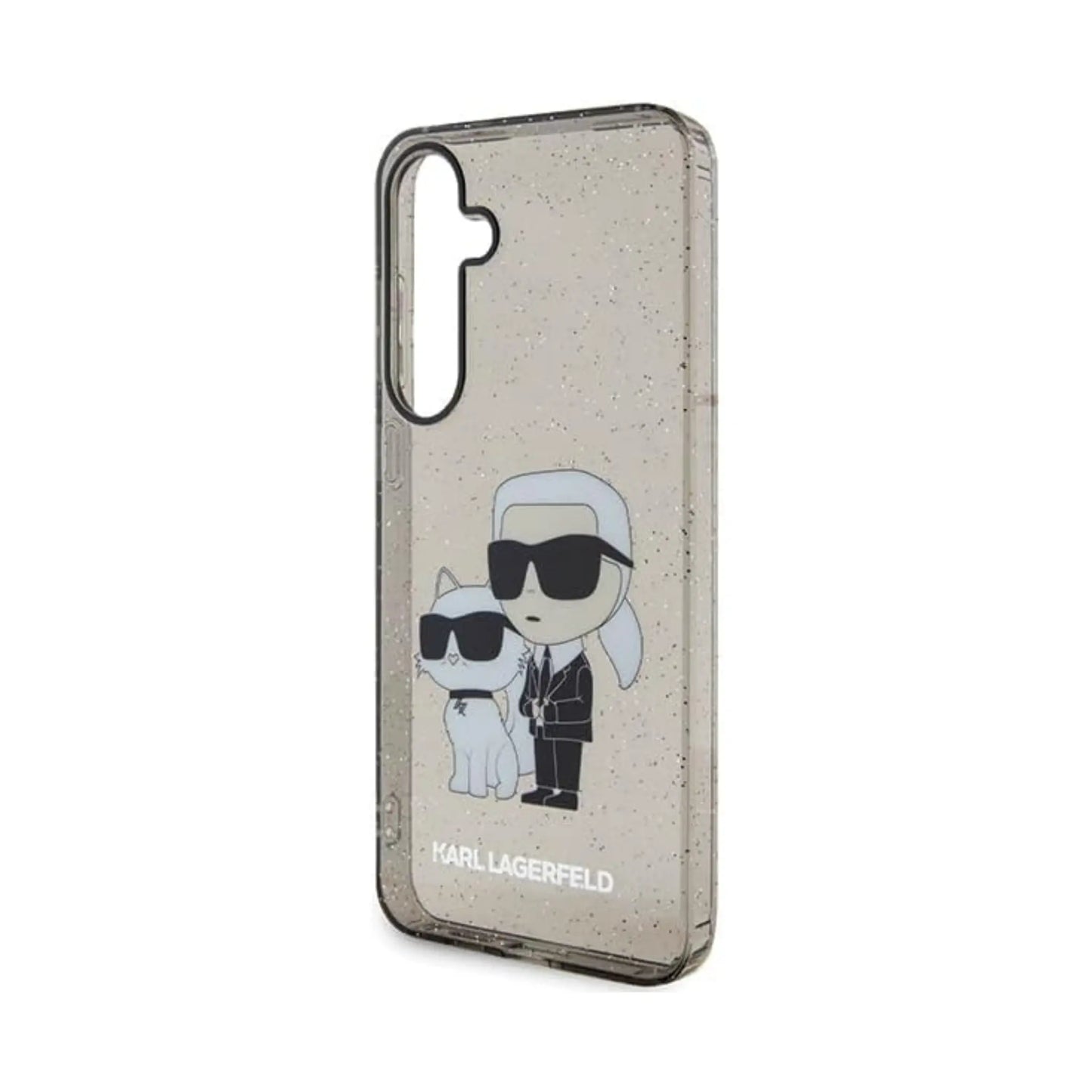 Karl Lagerfeld Hülle IML Glitter Karl & Choupette Schwarz – Galaxy S24+