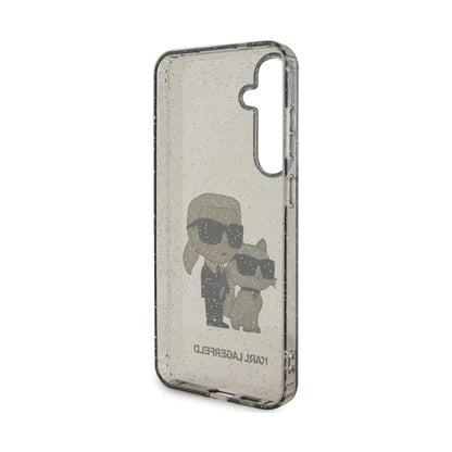 Karl Lagerfeld Hülle IML Glitter Karl & Choupette Schwarz – Galaxy S24+