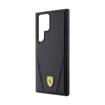 Ferrari Hülle Hot Stamp V Linien MagSafe Schwarz – Galaxy S24 Ultra