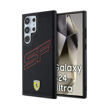 Ferrari Big SF Perforiert Etui, Schwarz - Samsung Galaxy S24 Ultra