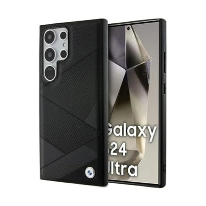 BMW Hülle Leder Crossing Lines Schwarz – Galaxy S24 Ultra