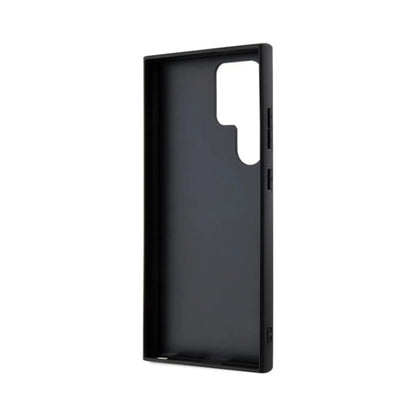 BMW Leder Carbon Blue Line Case, Schwarz - Samsung Galaxy S24 Ultra