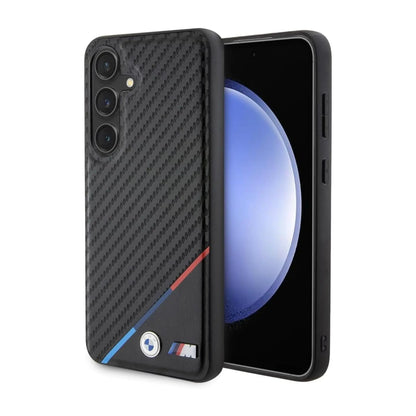BMW Hülle BMHMS24S23PUDTK Carbon Tricolor Line Schwarz – Galaxy S24