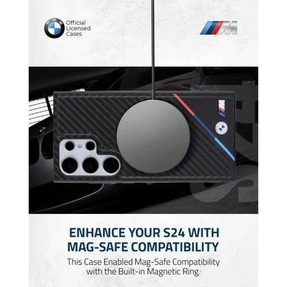 BMW Hülle BMHMS24S23PUDTK Carbon Tricolor Line Schwarz – Galaxy S24