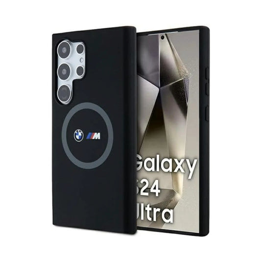 BMW Hülle M Silikon bedruckter Ring MagSafe Schwarz – Galaxy S24 Ultra