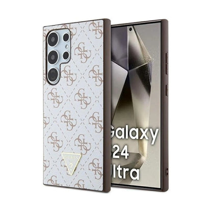 Guess 4G Triangle Case, Weiß - Galaxy S24 Ultra
