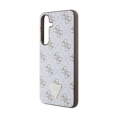 Guess 4G Dreieck Logo Case, Weiß - Galaxy S24+