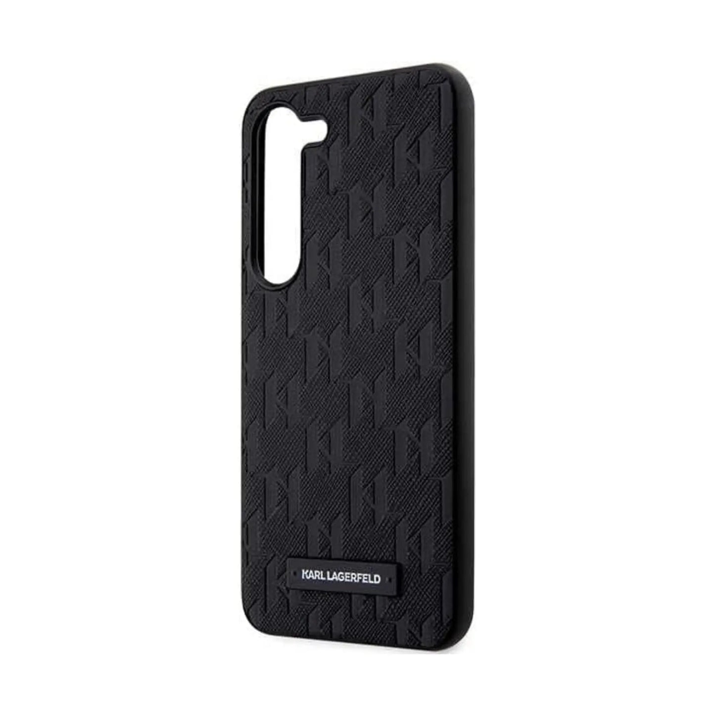 Karl Lagerfeld Hülle Saffiano Monogram Metal Logo Schwarz – Galaxy S24