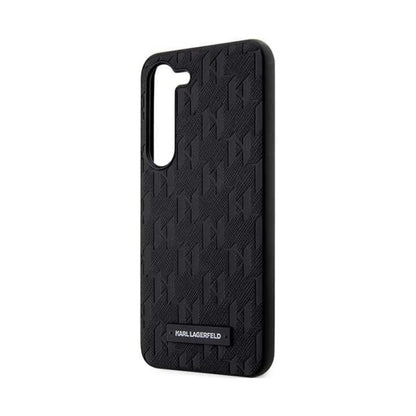 Karl Lagerfeld Saffiano Monogram Metal Logo Case, Schwarz – Galaxy S24+