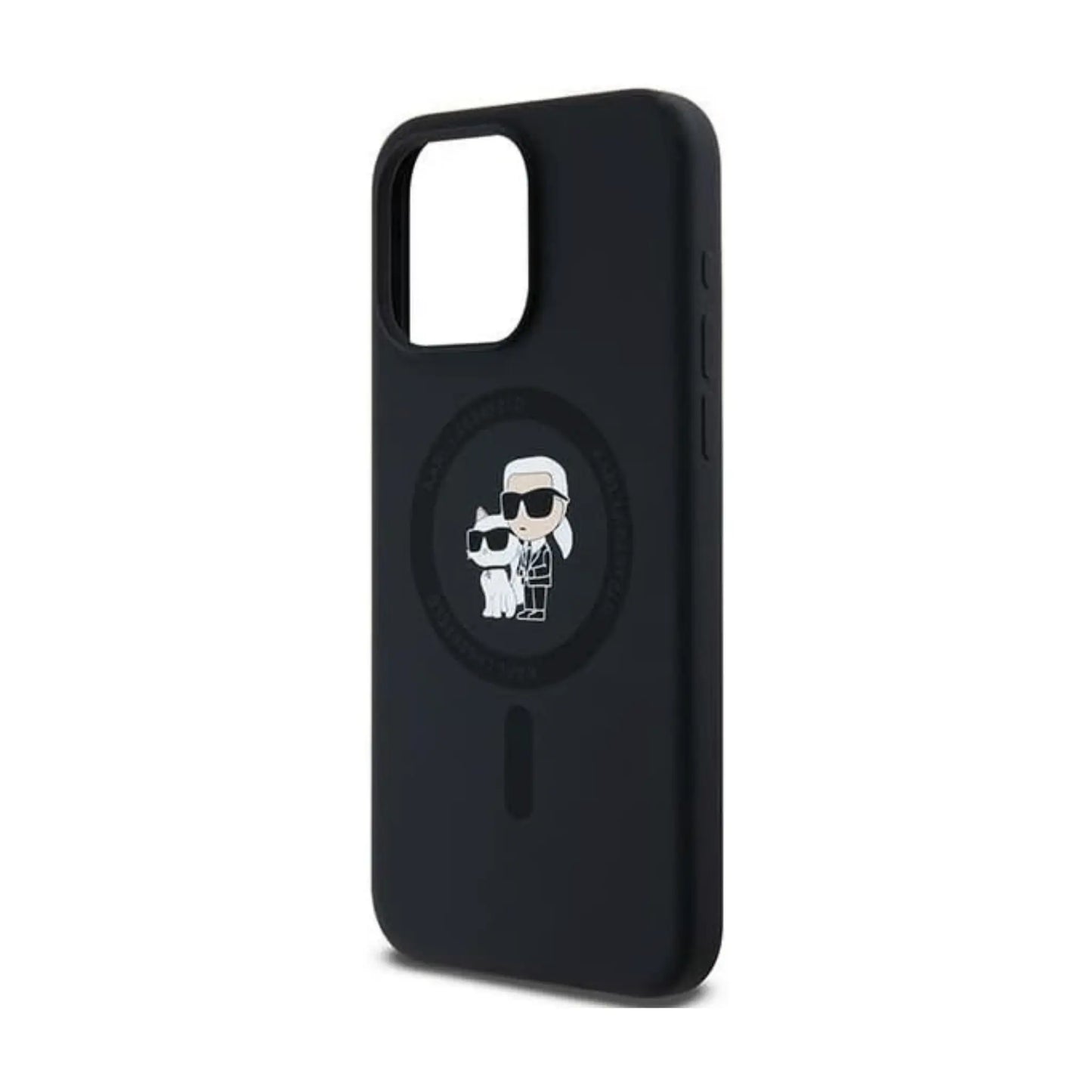 Karl Lagerfeld Hülle Back Cover KC Head Ring MagSafe Schwarz – iPhone 15 Pro Max