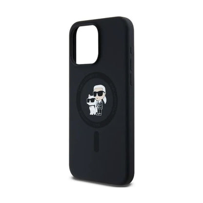 Karl Lagerfeld Hülle Back Cover KC Head Ring MagSafe Schwarz – iPhone 15 Pro Max
