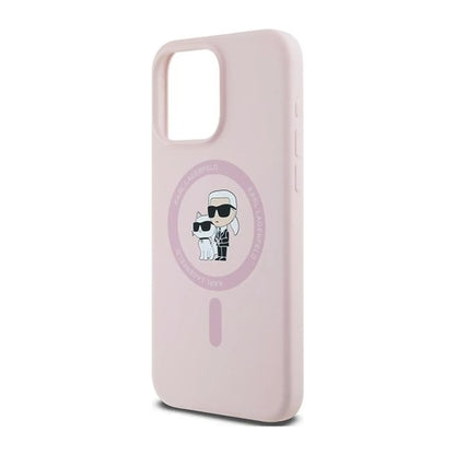 Karl Lagerfeld KC Head Ring MagSafe Case, Pink – iPhone 15 Pro