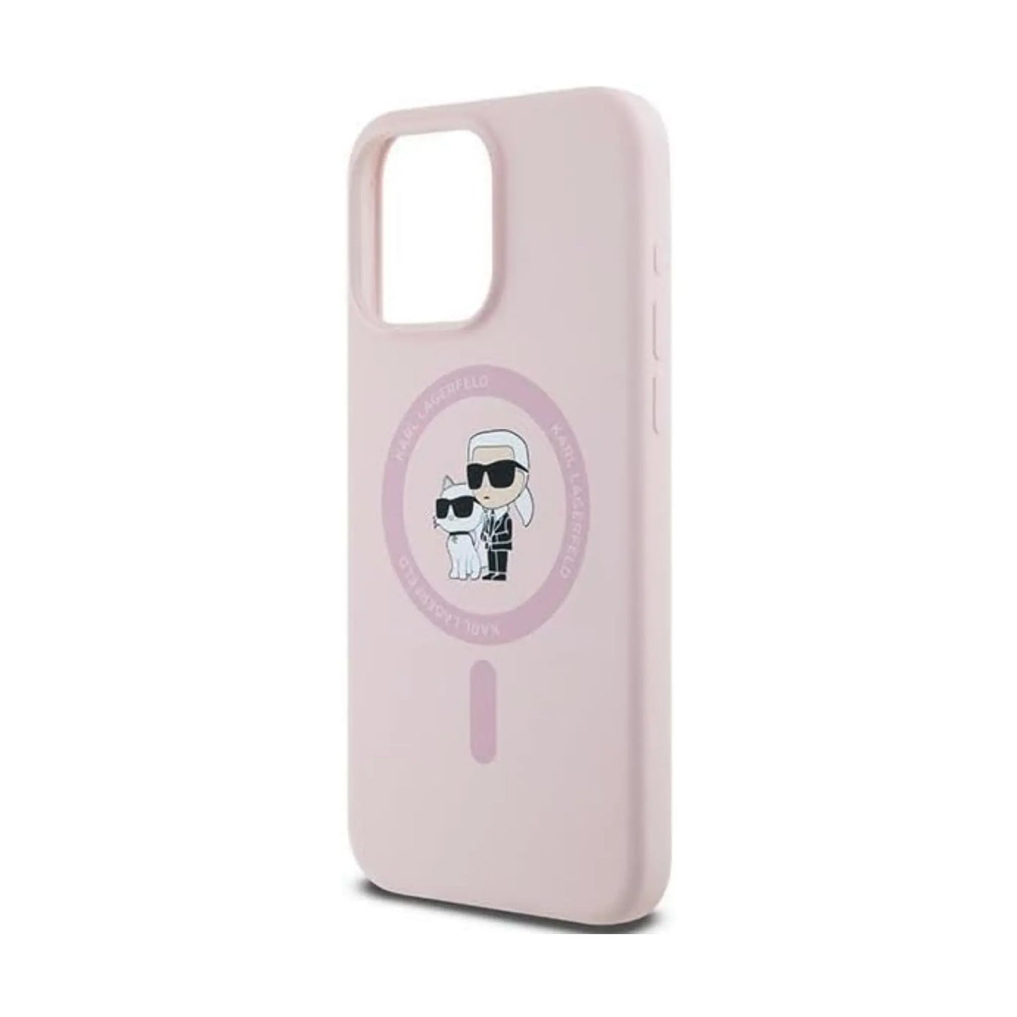 Karl Lagerfeld Hülle Back Cover KC Head Ring MagSafe Pink – iPhone 15 Pro Max