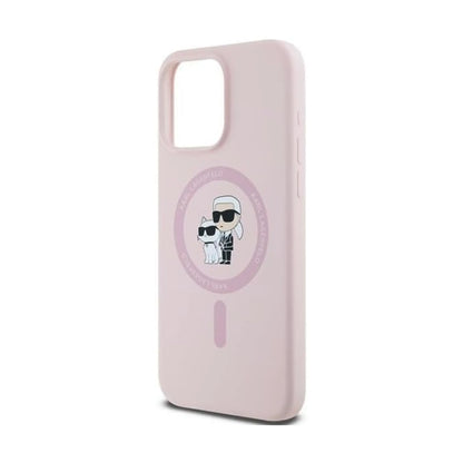 Karl Lagerfeld Hülle Back Cover KC Head Ring MagSafe Pink – iPhone 15 Pro Max