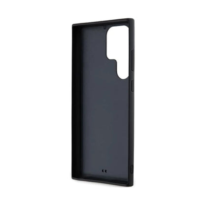 Karl Lagerfeld KLHCS24L3DMBKCK 3D Rubber Glitter Logo Case, Schwarz – Galaxy S24 Ultra