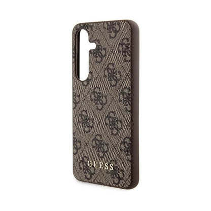 Guess 4G Metall Gold Logo Hülle Braun – Samsung Galaxy S24