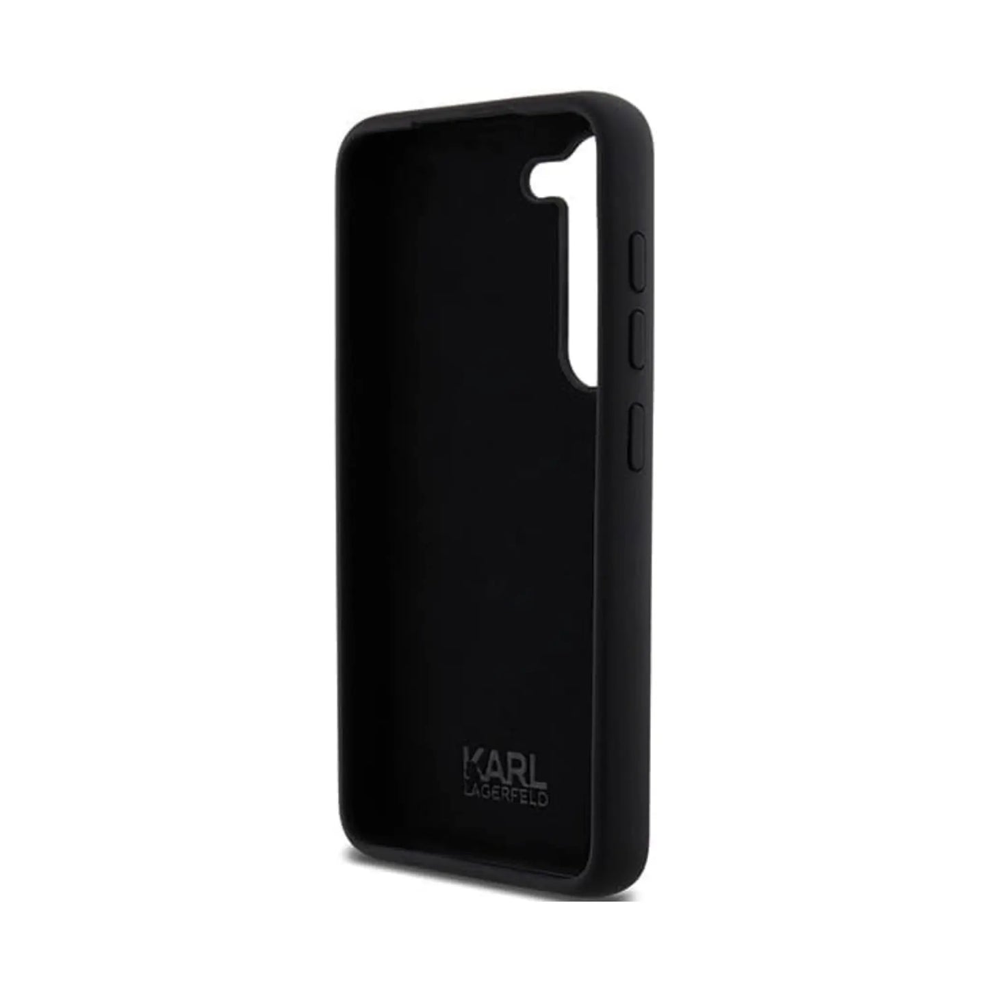 Karl Lagerfeld Hülle Silicone Choupette Metal Pin Schwarz – Galaxy S24