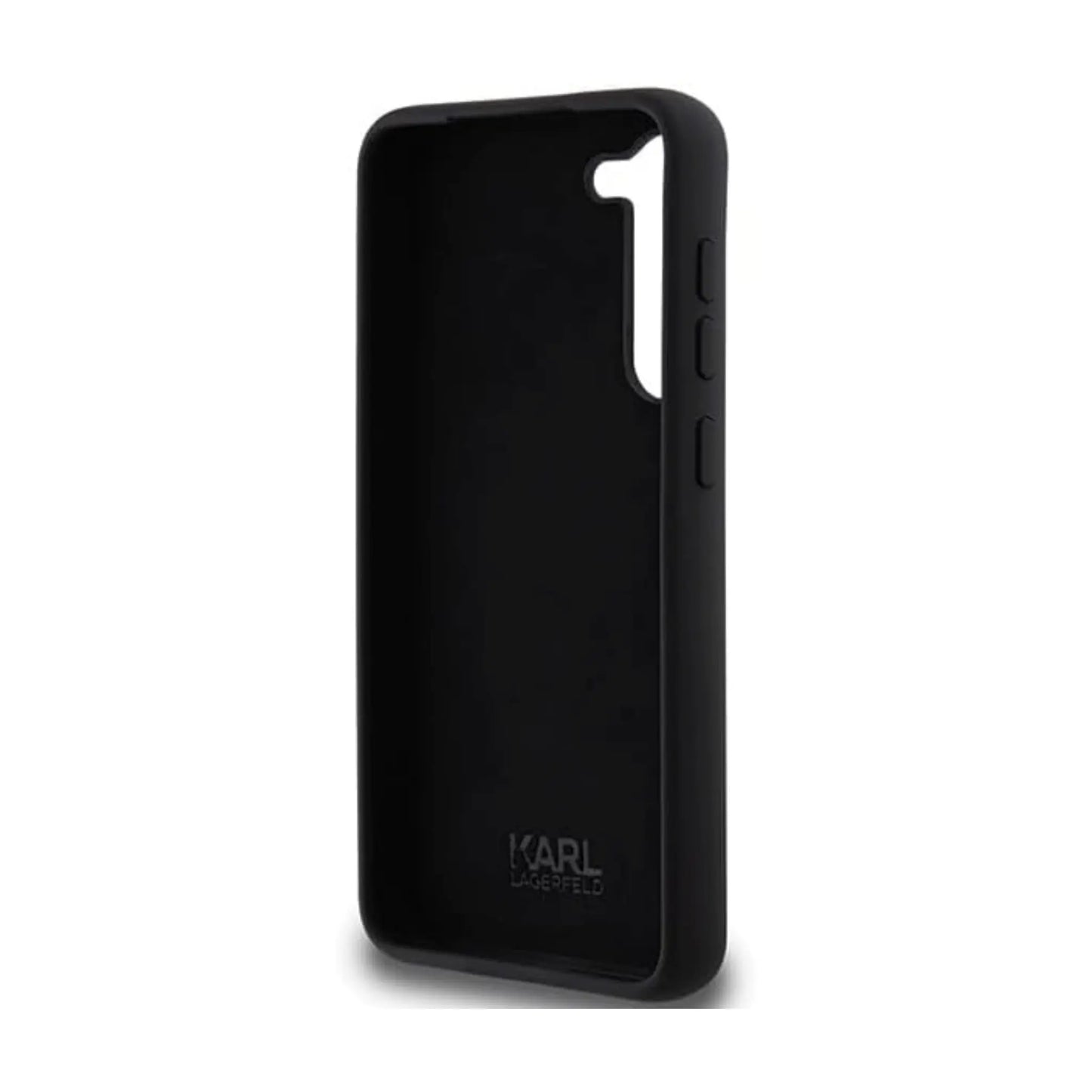 Karl Lagerfeld Hülle Silicone Choupette Metal Pin Schwarz – Galaxy S24+