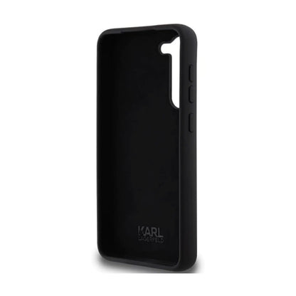 Karl Lagerfeld Hülle Silicone Choupette Metal Pin Schwarz – Galaxy S24+