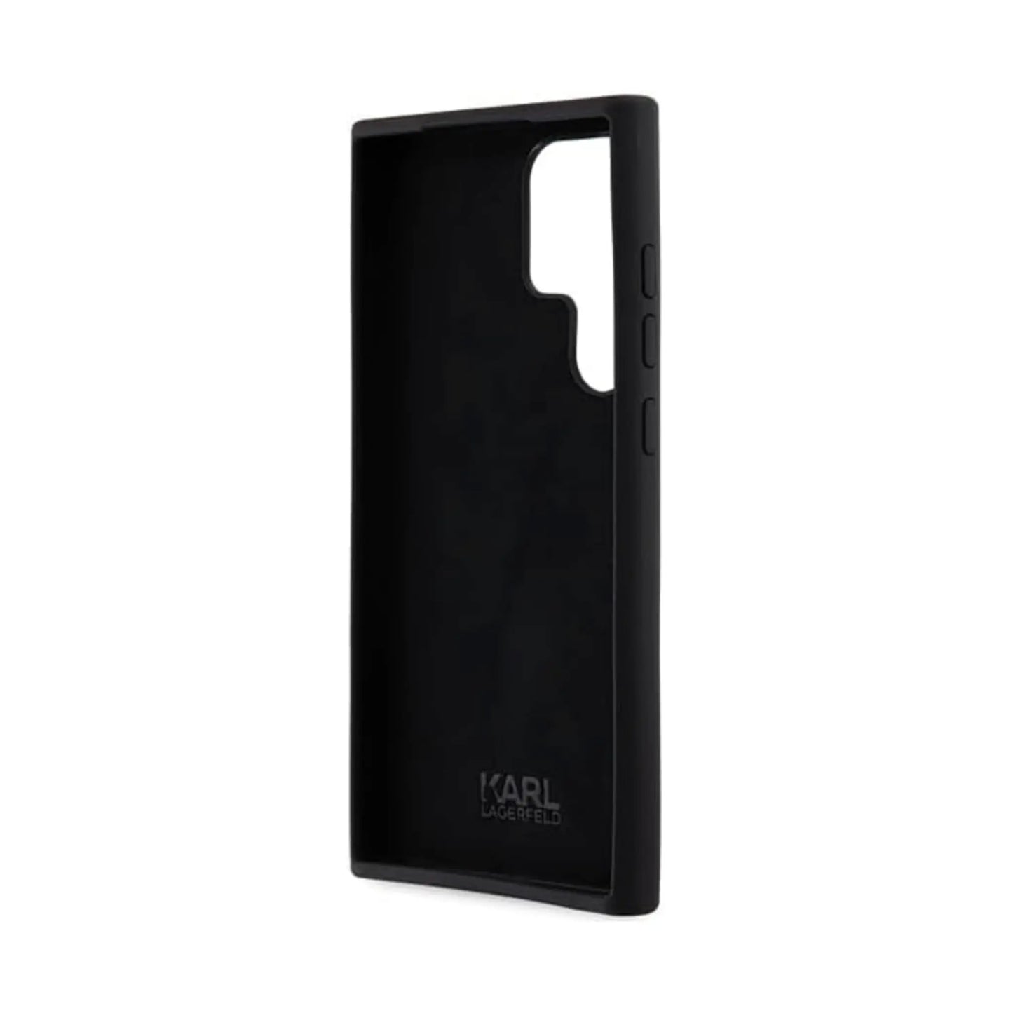 Karl Lagerfeld Hülle Silicone Choupette Metal Pin Schwarz – Galaxy S24 Ultra