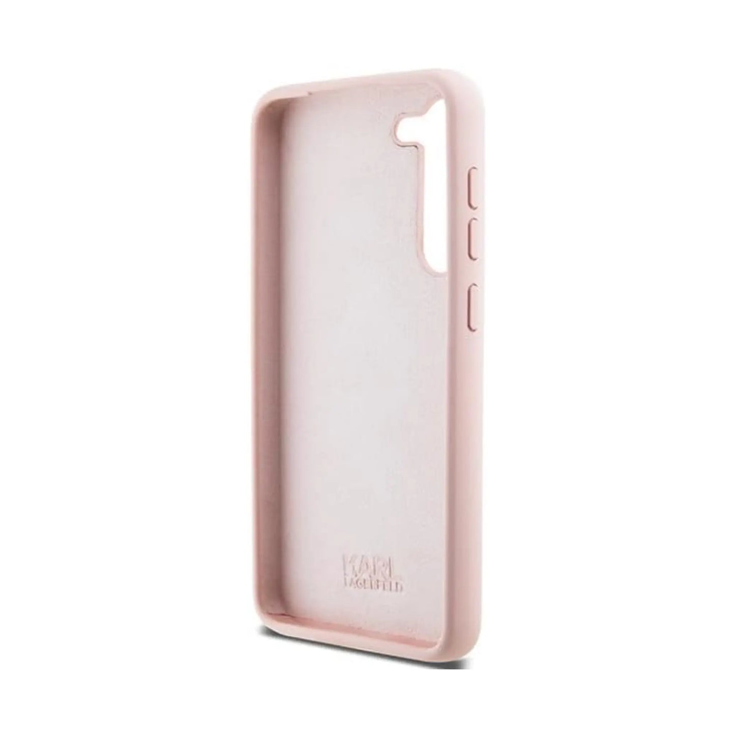 Karl Lagerfeld Hülle Silicone Choupette Metal Pin Rosa – Galaxy S24